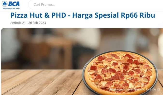 HUT BCA ke-66! Promo Pizza Hut 21-26 Februari 2023 Beli Pizza Harga Spesial Rp 66.000