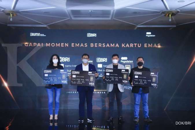 Gandeng Pegadaian, Bank BRI Luncurkan Kartu Emas