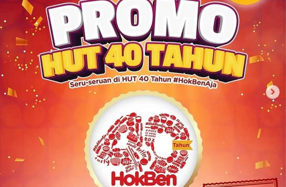 Promo HUT HokBen 40 Tahun dengan BNI, BRI, BSI, BCA Syariah dan Bank Mega April 2025