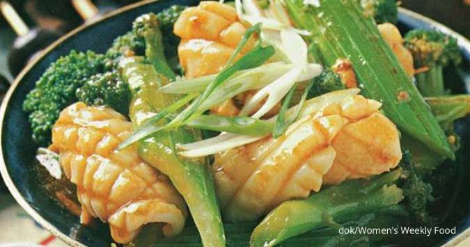 Resep Cumi Brokoli Saus Tiram Madu, Paduan Gurih dan Manis yang Nikmat di Lidah