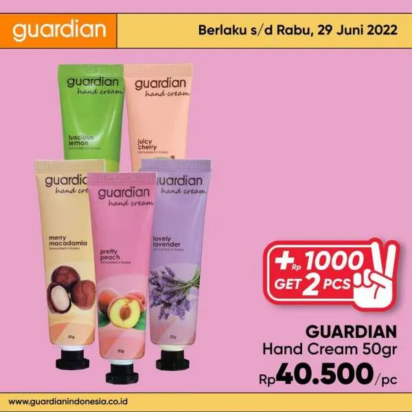 Promo Guardian +1000 Get 2 Pcs Periode 23-29 Juni 2022