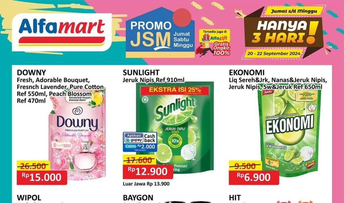 Promo JSM Alfamart Sampai 22 September 2024, Beli Sunlight dan Downy Lebih Murah