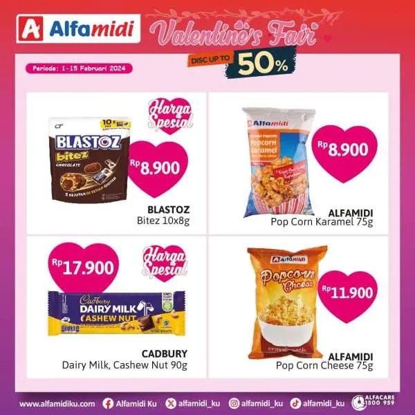 Promo Alfamidi Valentines Fair Periode 1-15 Februari 2024