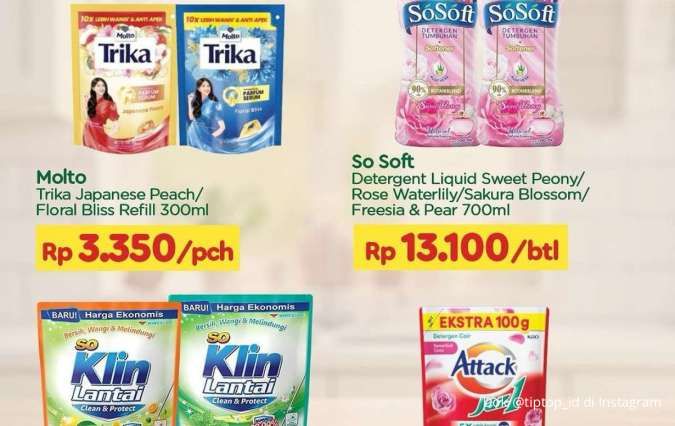 Promo Deterjen dan Sabun Mandi di Alfamart, Superindo, Hypermart & Tip Top Terbaru