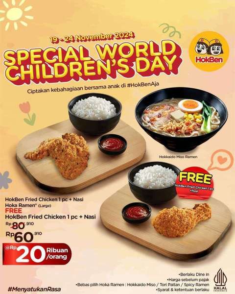 Promo HokBen Hari Anak Sedunia 19-24 November 2024