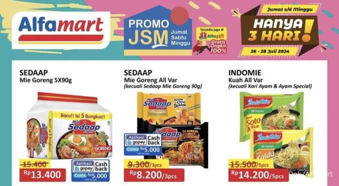 Promo JSM Alfamart 28 Juli 2024, Hari Terakhir Promo Produk Harian Harga Lebih Murah