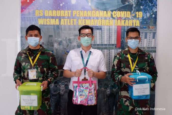 Kao Indonesia memberi bantuan ke RS darurat Wisma Atlet Kemayoran