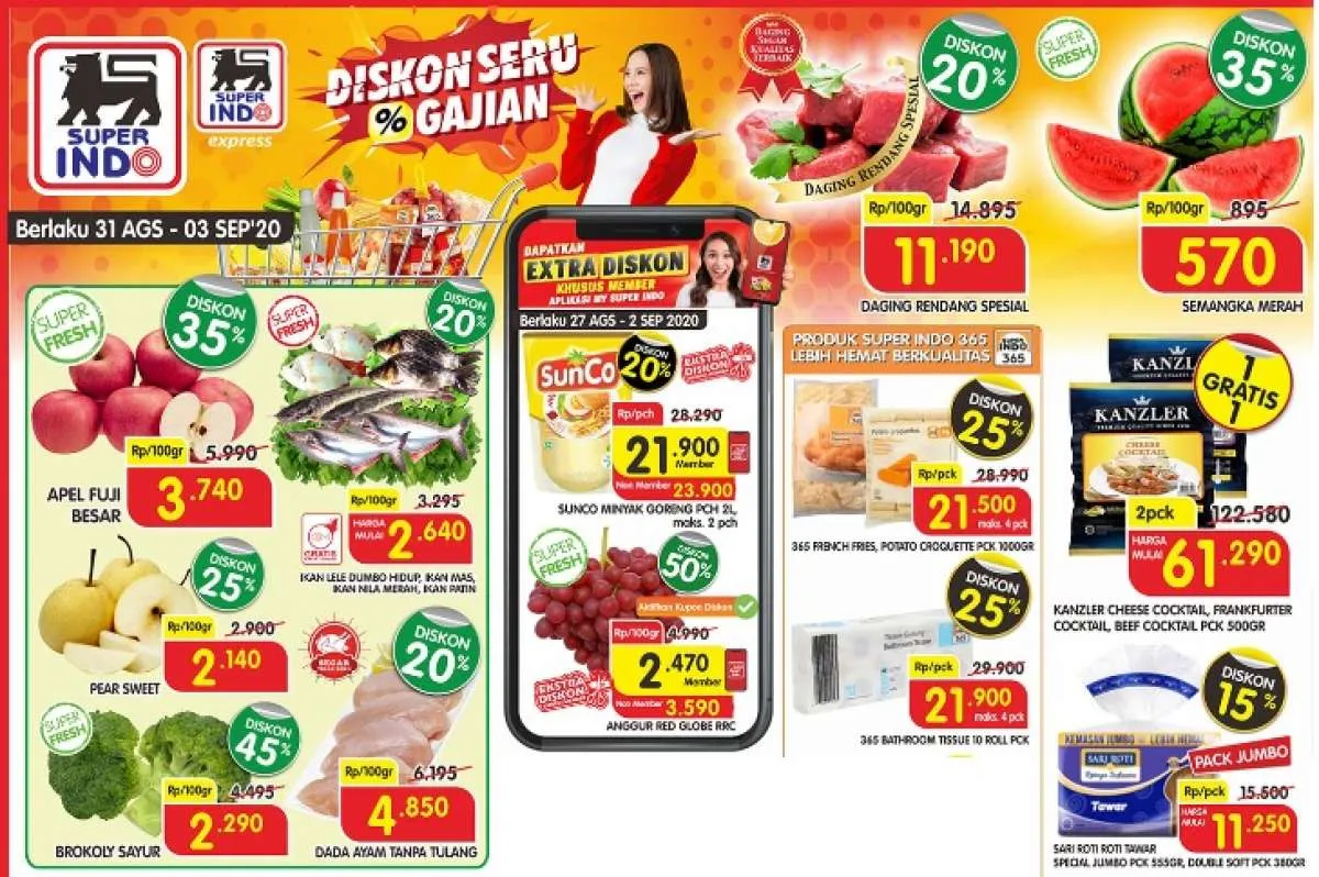 Promo Superindo weekday hari ini diskonan baru, 31 Agustus 2020