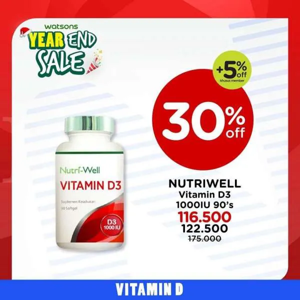 Promo Watsons Year End Sale Edisi Vitamin 23 Desember 2021-2 Januari 2022