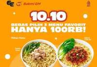 Promo 10.10 di Bakmi GM, Xiboba & RotiO dengan Harga Spesial Akhir Pekan