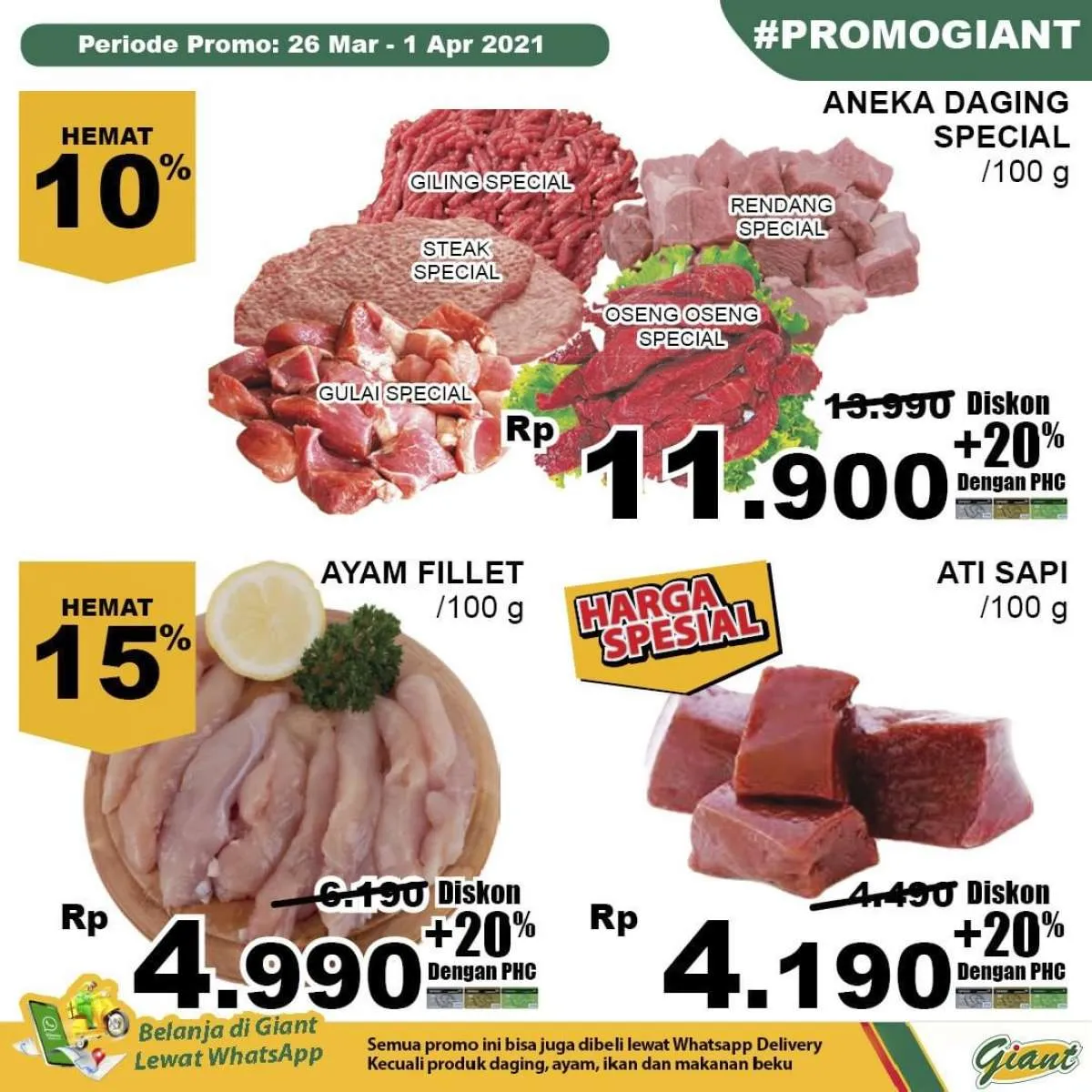 Cek promo Giant weekday 30 Maret 2021, ada diskonan akhir bulan!