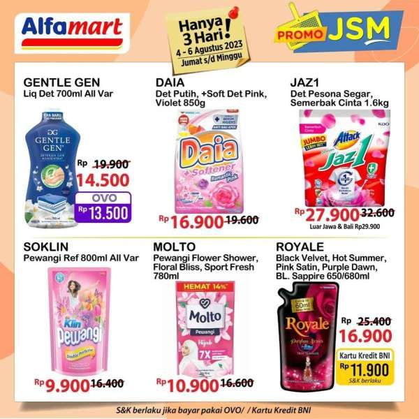 Katalog Harga Promo JSM Alfamart 4-6 Agustus 2023