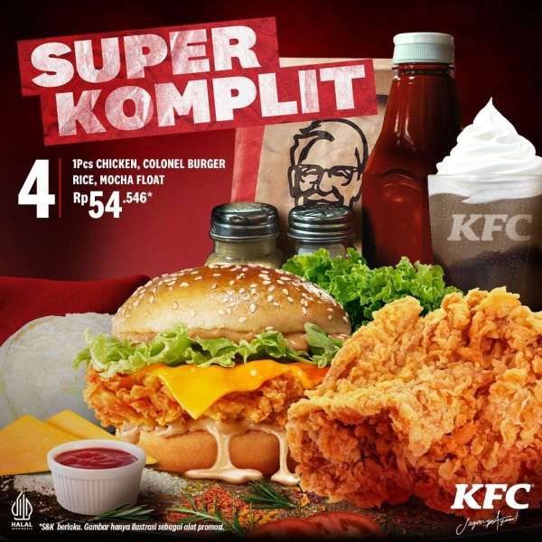 Promo KFC Terbaru Oktober 2023, Paket Super Komplit 4