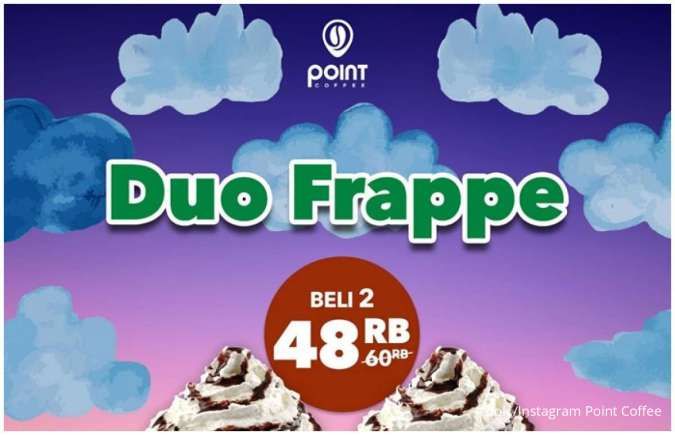 Promo Point Coffee Duo Frappe Beli 2 Cuma Rp 48.000, Khusus Februari 2025 Saja