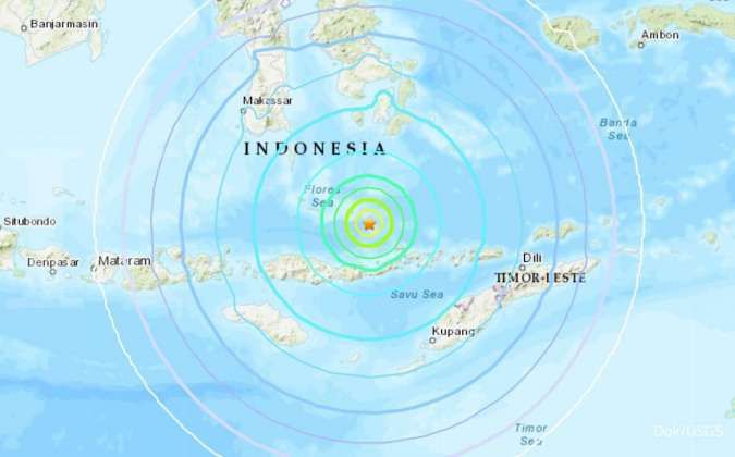 Gempa Bumi Terkini, Terjadi Di Sumba Timur Magnitudo 5,2