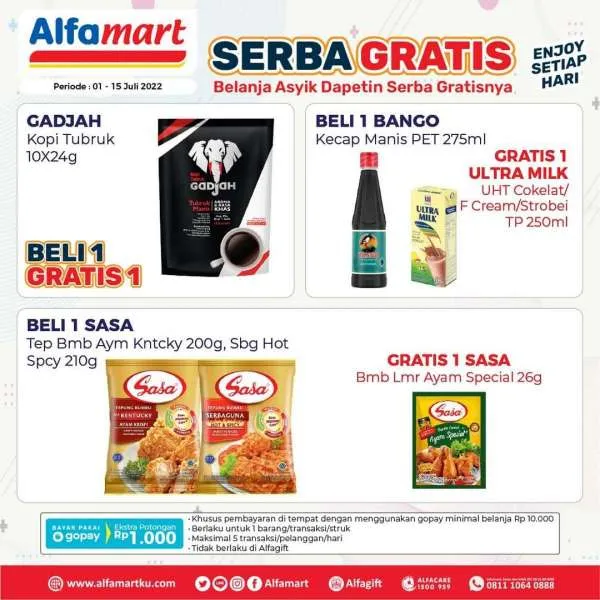 Promo Alfamart Serba Gratis Periode 1-15 Juli 2022