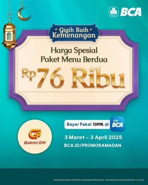 Promo Bakmi GM Paket Menu Berdua