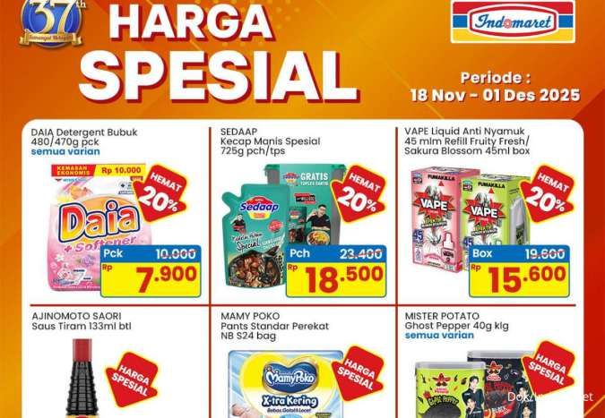 Promo Indomaret Harga Spesial November 2025, Deterjen & Kecap Diskon 20%