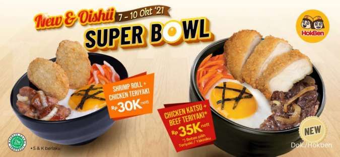 Promo Hokben 7-10 Oktober 2021, Menu Super Bowl Terbaru Harga Cuma Rp 30.000-an