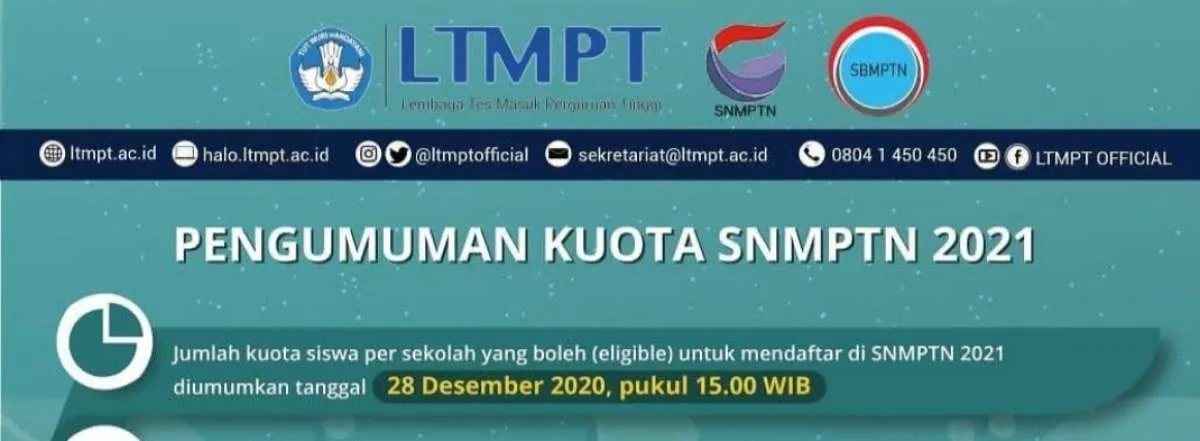 Ini cara melihat kuota SNMPTN 2021 di ltmpt.ac.id