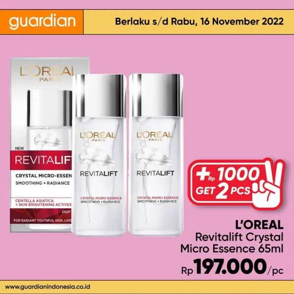 Promo Guardian +1000 Get 2 Pcs Periode 10-16 November 2022