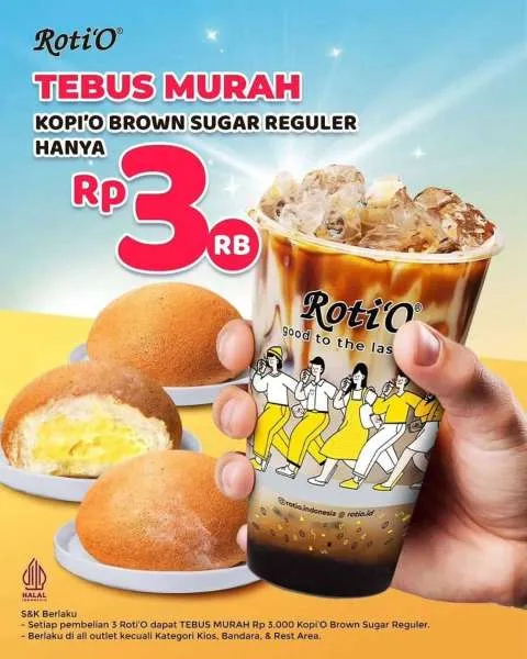 Promo Tebus Murah RotiO + Kopi’O Brown Sugar Cuma Rp 3.000