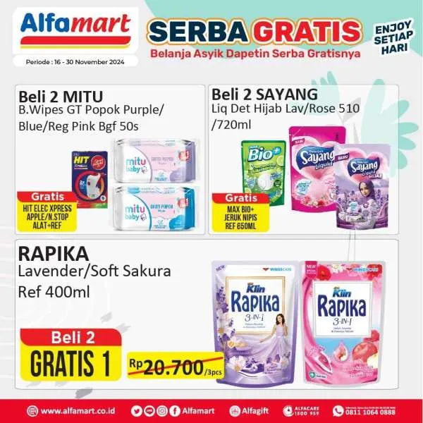 Promo Alfamart Serba Gratis Periode 16-30 November 2024