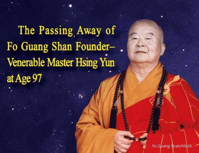 Master Hsing Yun, Pendiri Fo Guang Shan, Wafat di Usia 97 Tahun