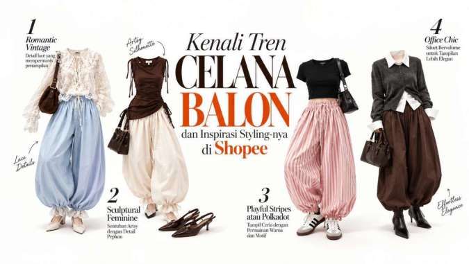 Ini Tips Styling Celana Balon Ala Shopee