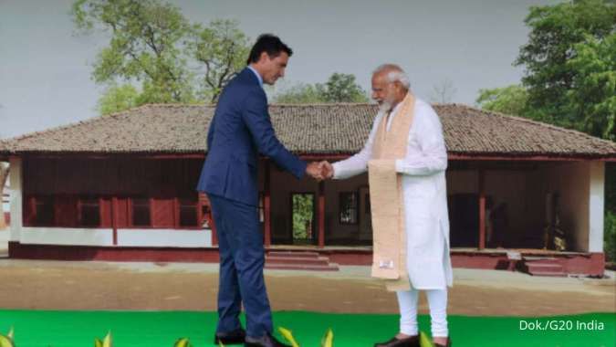 Perdana Menteri (PM) Kanada Justin Trudeau (kiri) dan Narendra Modi (kanan)