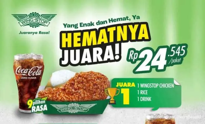 Promo Wingstop Hematnya Juara November 2025, 3 Paket Komplit Serba Rp 24.000-an