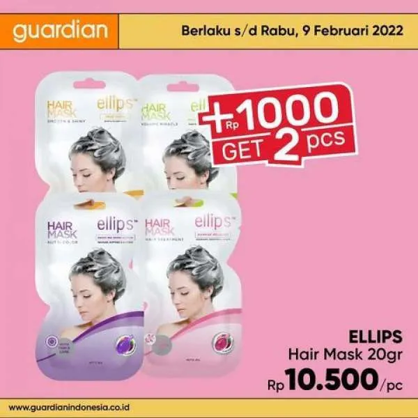 Promo Guardian +1000 Get 2 Pcs Periode 3-9 Februari 2022