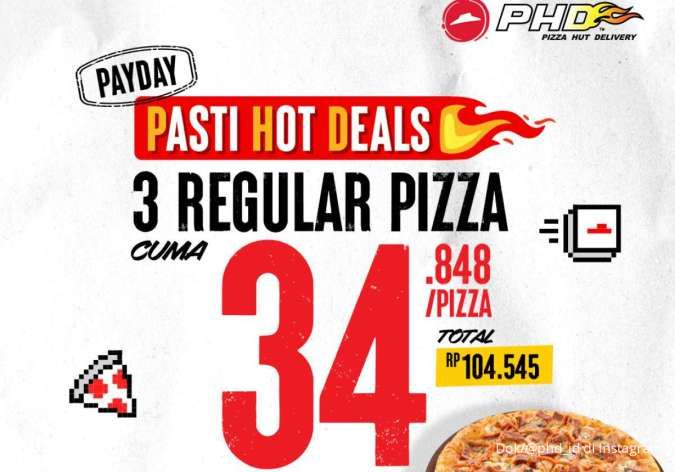 Promo Pizza Hut Delivery Payday 29 Juli 2025, 3 Pizza Harga Spesial Berakhir Hari Ini