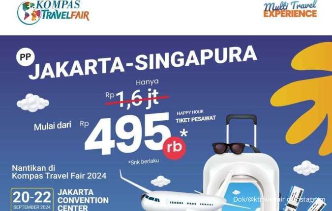 Kompas Travel Fair 2024, Promo Tiket Jakarta-Singapura Mulai Rp 495.000 Saja