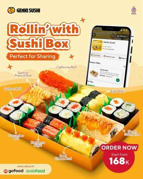 Promo Genki Sushi Rollin with Sushi box
