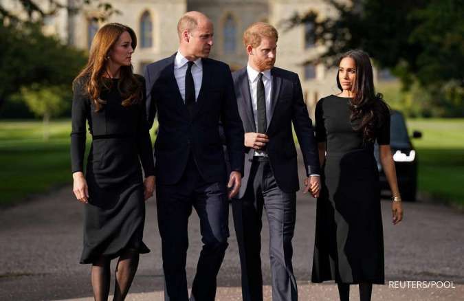 Ini Perbedaan Meghan-Harry dan Kate-William pada Pemakaman Ratu Elizabeth II