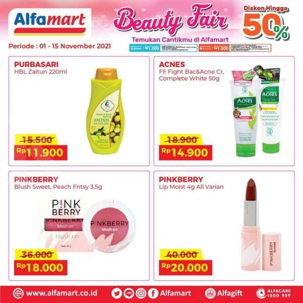 Promo Alfamart Beauty Fair Terbaru, Belanja Skincare dan Makeup Diskon sampai 50%