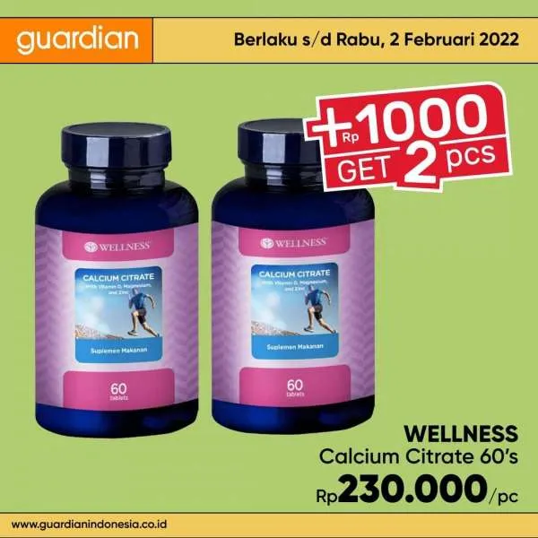 Promo Guardian +1000 Get 2 Pcs Periode 27 Januari-2 Februari 2022