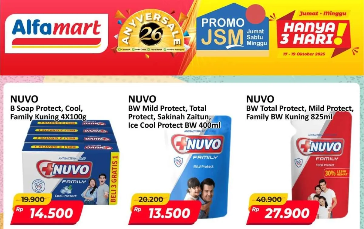 Promo JSM Alfamart Periode 17-19 Oktober 2025, Aneka Sabun Cair Lebih Murah