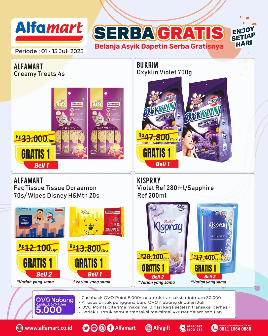 Promo Alfamart Serba Gratis Periode 1-15 Juli 2025