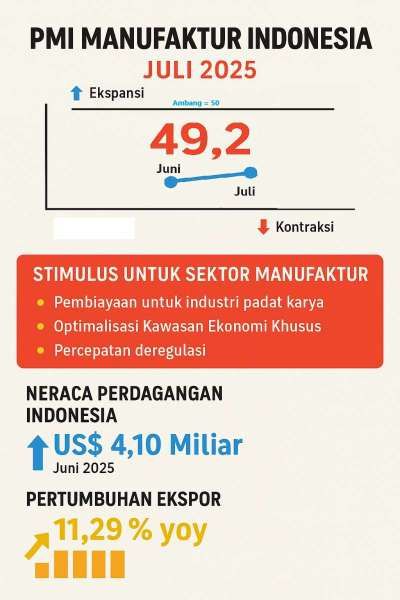 Infografik PMI Manufaktur Indonesia