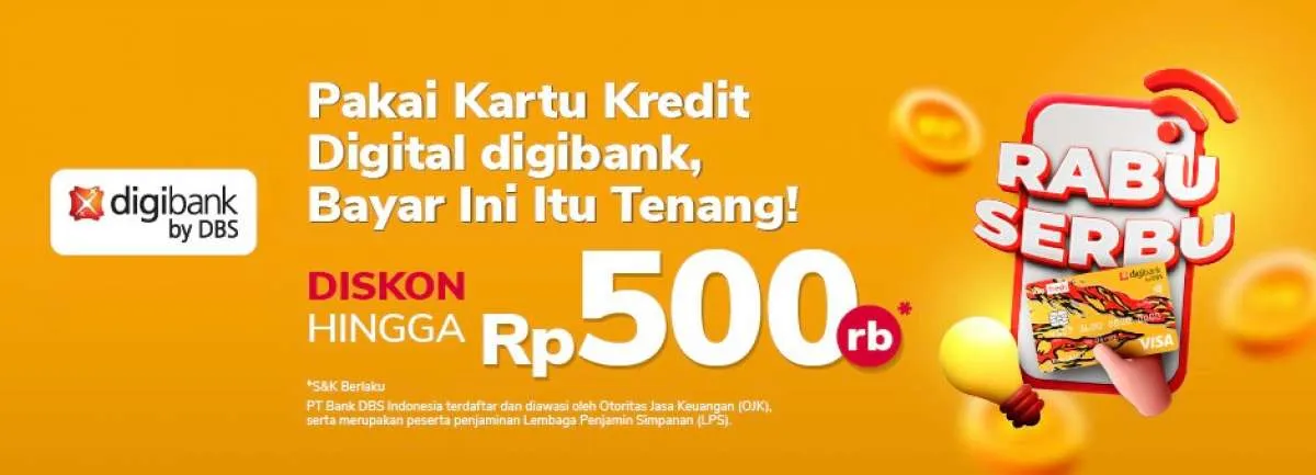 Promo Tokopedia-Digibank, Bayar Pulsa dan Listrik Tiap Rabu, Diskon Hingga Rp 500.000