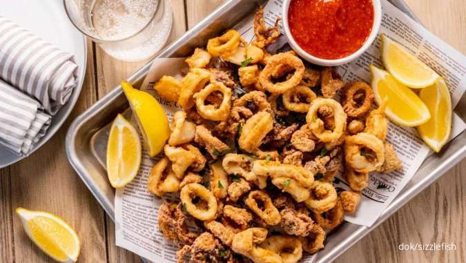 Resep Calamari Tepung Goreng Krispy dengan Saus Madu dan Mayones