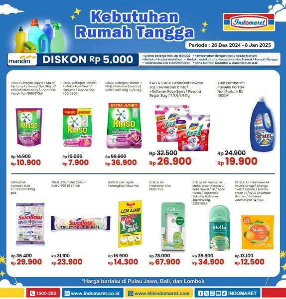 Promo Indomaret Super Hemat Sampai 8 Januari 2025