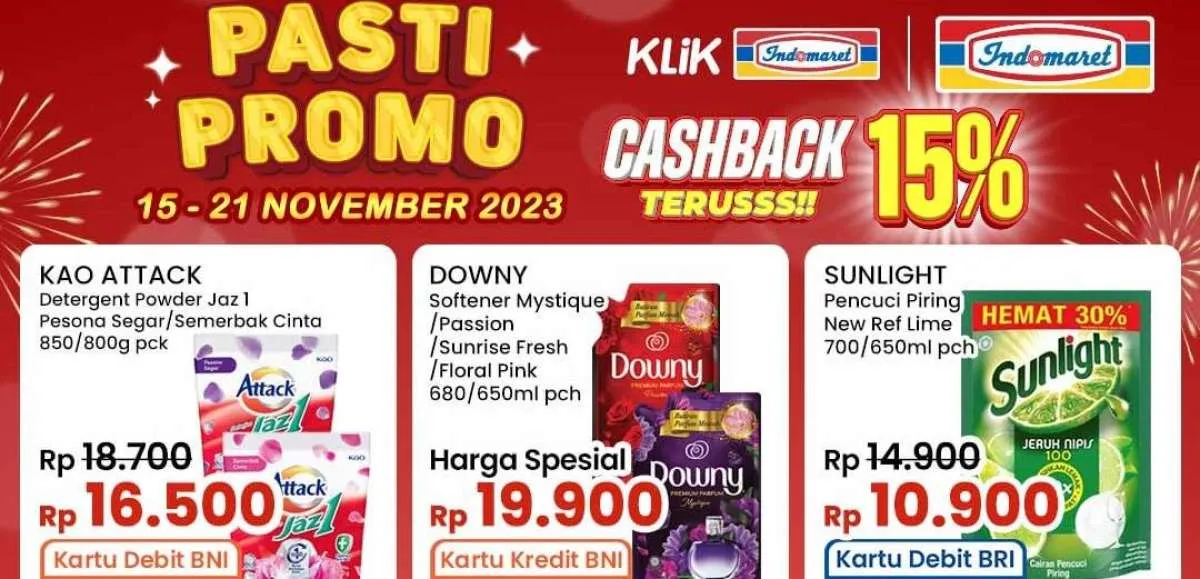 Promo JSM Indomaret 17 November 2023, Sabun Cuci Harga Spesial dengan Kartu BNI/BRI