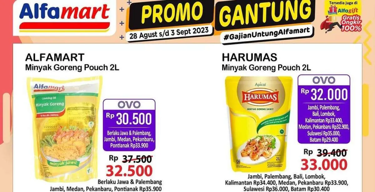 Promo JSM Alfamart Terbaru 2 September 2023, Potongan Harga untuk Minyak Goreng