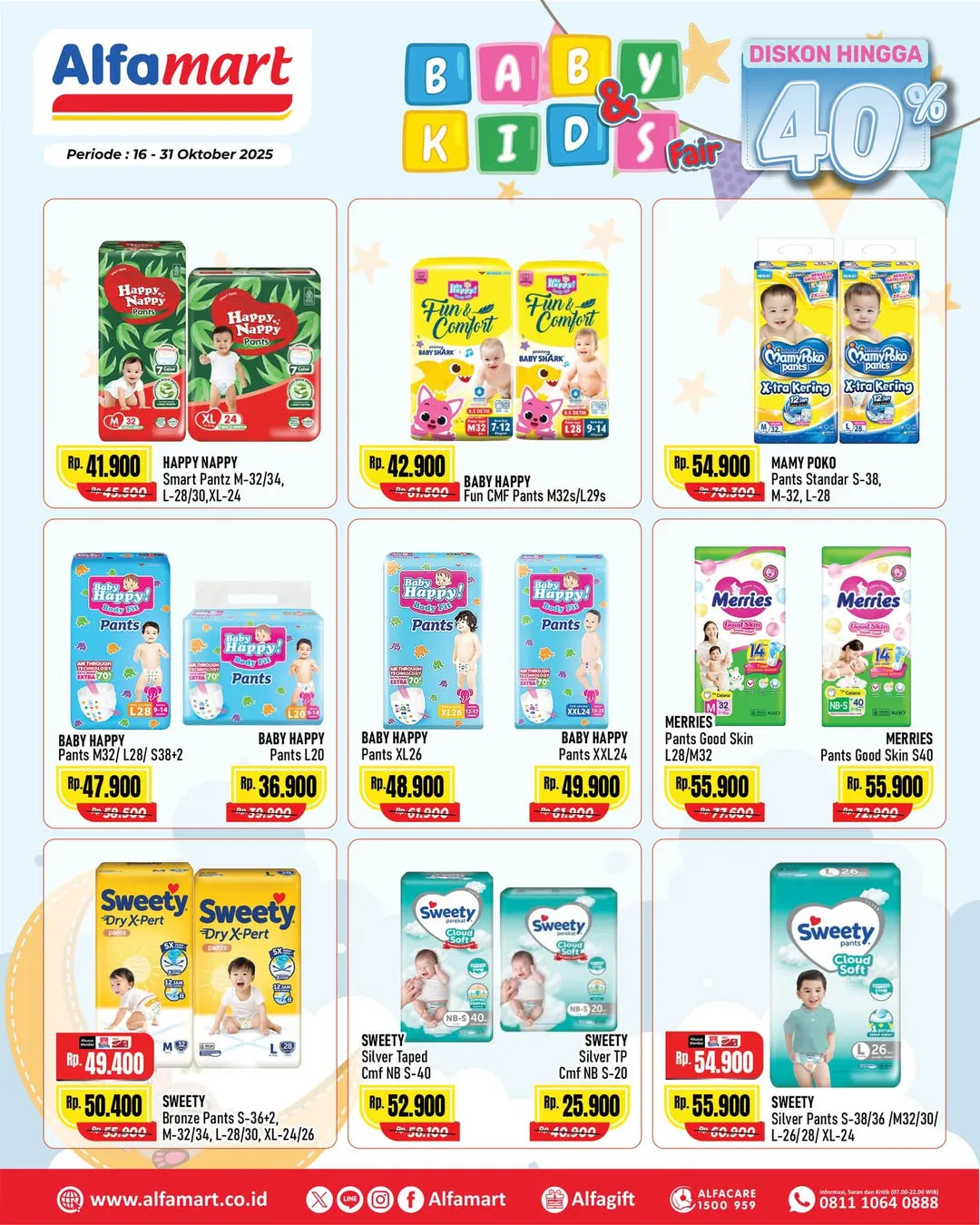 Promo Alfamart Baby & Kids Fair Diskon s/d 40% Periode 16-31 Oktober 2025
