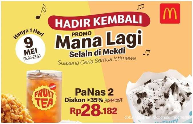 Promo McD PaNas 2 Cuma Rp 28.000-an Tambah McFlurry Diskon 50%, Hanya Hari Ini