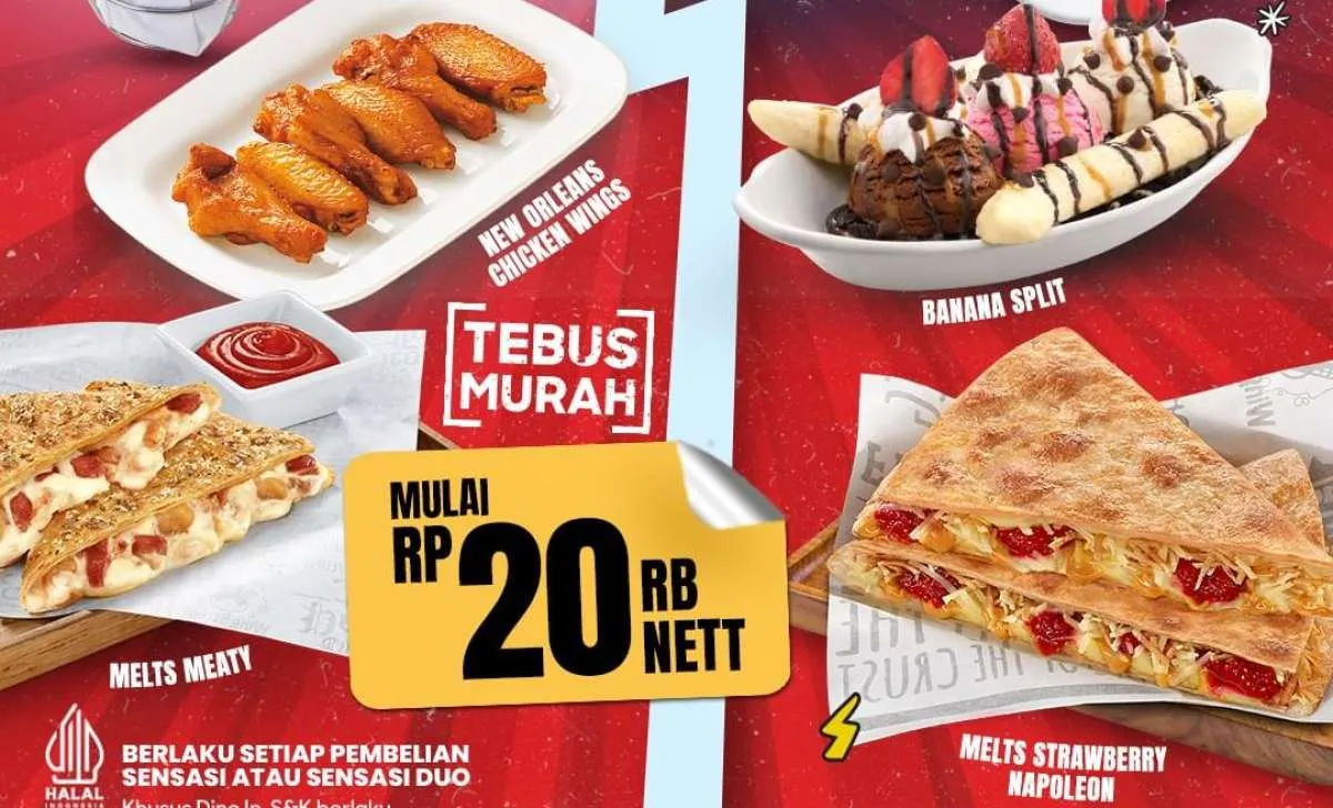 Promo Pizza Hut Tebus Murah Mulai Rp 20.000-an, Rekomendasi Makan Siang dan Malam