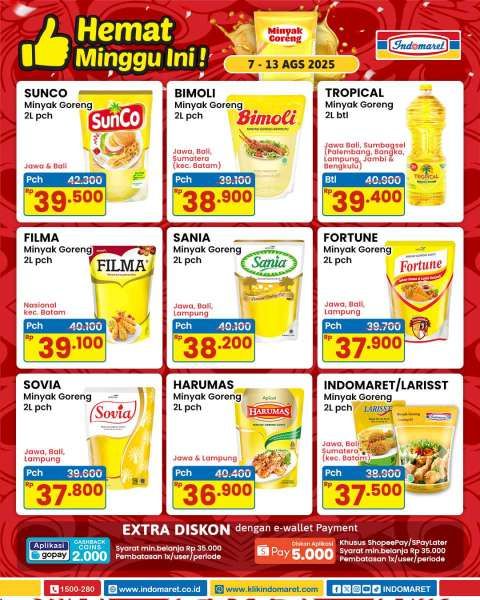 Promo Minyak Goreng di Indomaret 7-13 Agustus 2025